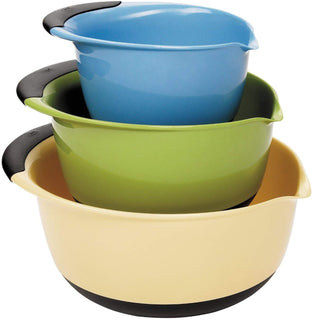 OXO Good Grips 3-piece Mixing Bowl Set, Blue/Green/Yellow