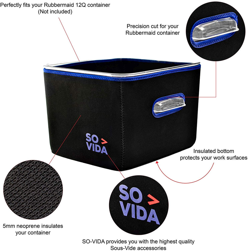 SO-VIDA Sous Vide Container Sleeve For The Rubbermaid 12 Quart – ReelaiaMoti
